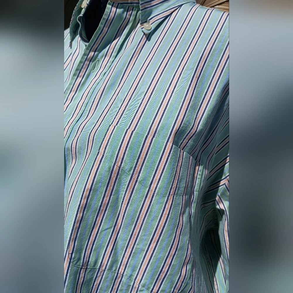 Vintage Austin Reed London 100% Cotton Striped Men's Shirt_Large